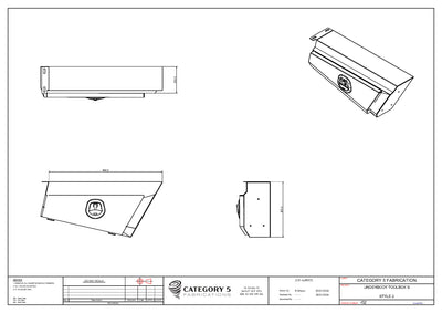 Under body Tool Box and 1 Piece Flared Guard Double Taper - Pair.